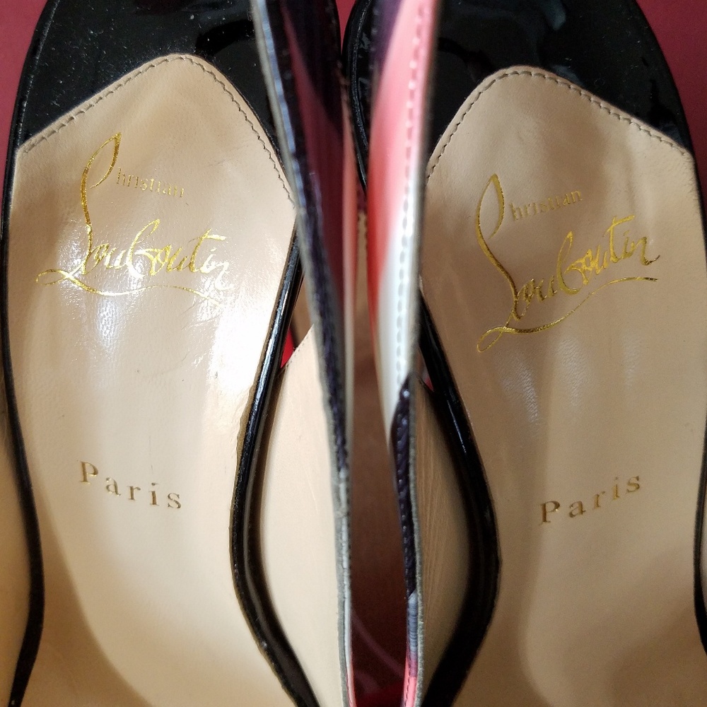 Authentic Christian Louboutin Lady Peep Graffiti - Picture 4 of 8